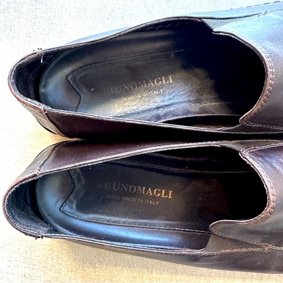 Bruno Magli Brown Leather Moccasin Drivers - 13 - Picture 2 of 8